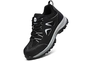 ISOOUS Steel Toe Shoes for Men Women Safety Composite Toe Sneakers Lightweight Comfortable Non Slip Resistant Work Shoes for Men Utility Indestructible Industrial Construction Shoes