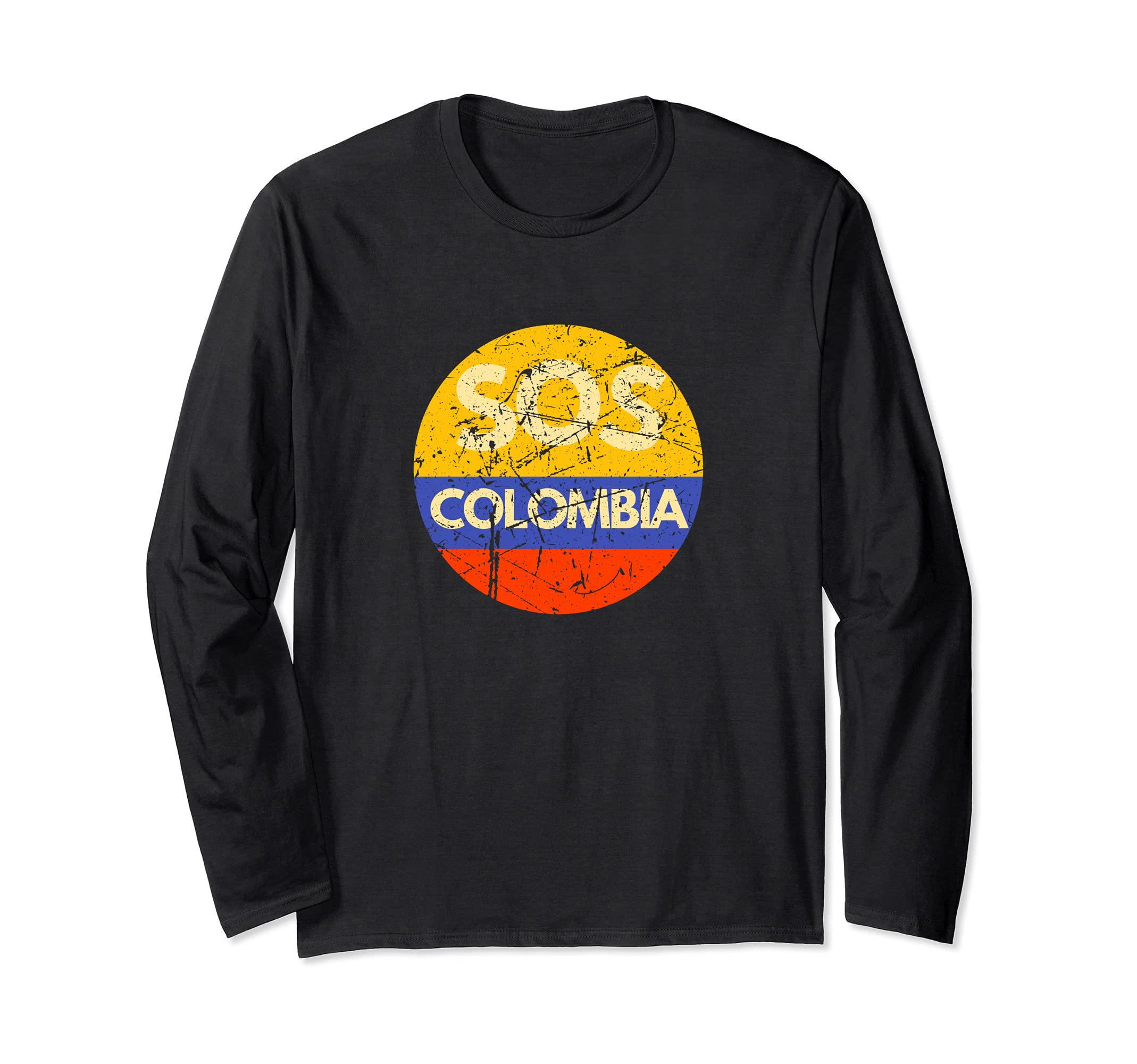 SOS COLOMBIA Country Saying Support Long Sleeve T-Shirt