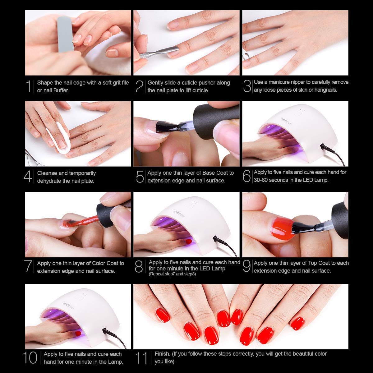Gel Nail Polish Set - 12 Pcs 8ml Each Gel Nail with Gift Box, Soak Off Nail Art Manicure Varnish Set, Require LED UV Nail Dryer Lamp