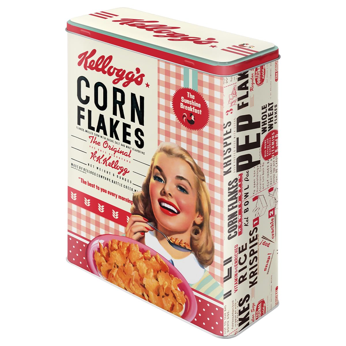 Nostalgic-Art 30324 Kellogg's Cornflakes Girl Collage Storage Tin XL