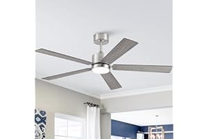 Vaczon Ceiling Fans with Lights and Remote 52 Inch Modern Ceiling Fan with Quiet Reversible DC Motor Timer Black Ceiling Fan for Bedroom Living Room Dining Room Easy Installation