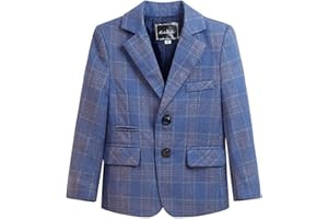 Boy's Formal Blazers Casual Button Suit Jacket Solid Slim Fit Suits School Dress Coats Dinner Party Tuxedo Blazer