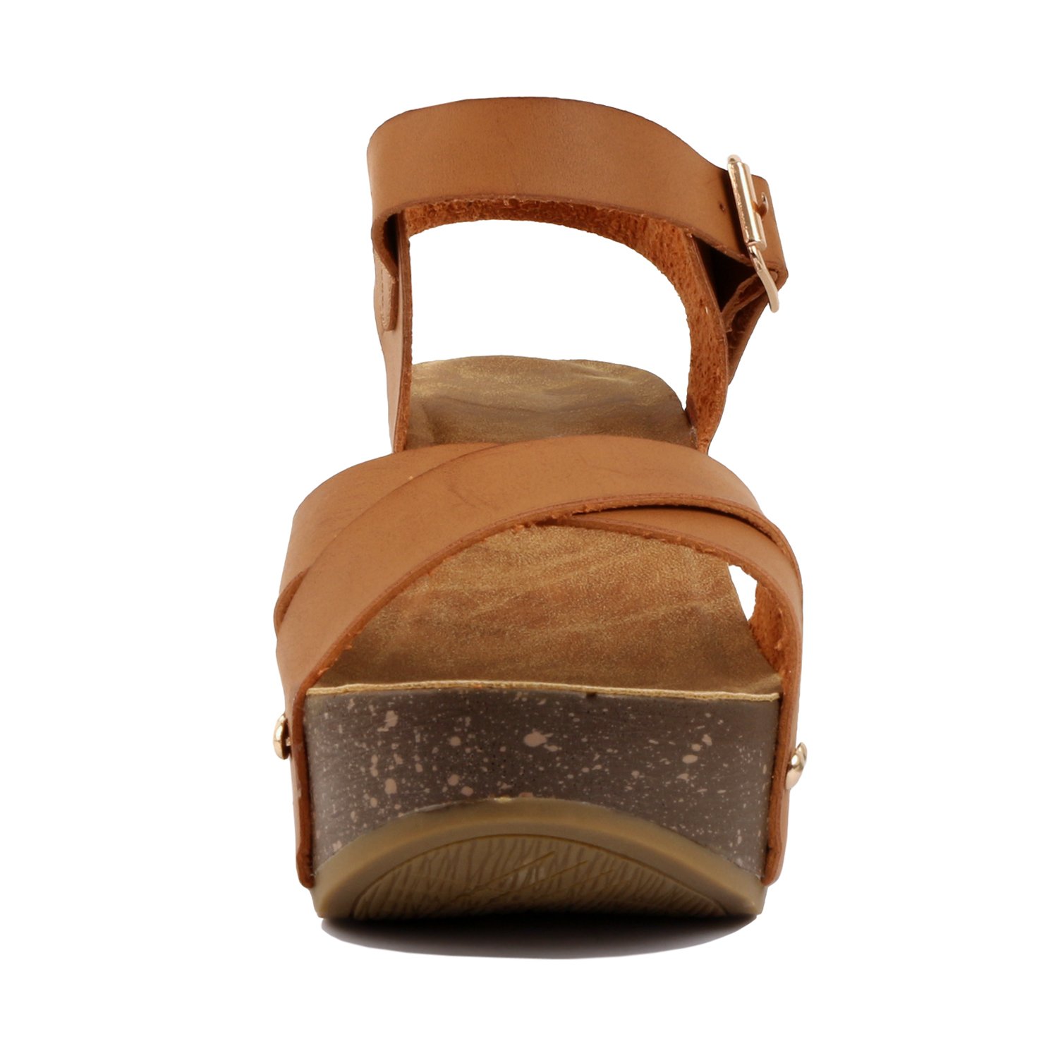 Guilty Heart - Womens Cork Comfort Casual Wide Band Sandal Platforms & Wedges (8 B(M) US, Tanv1 Pu) - Image 4