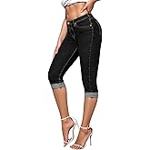 Hybrid & Company Women's Stretchy Slim Fit Denim Capri Jeans