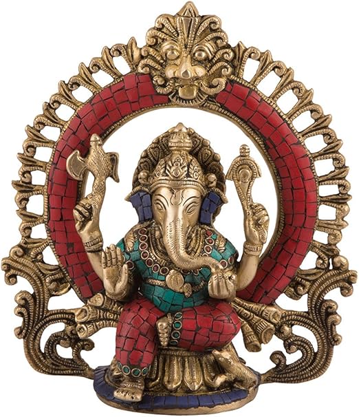 Amazon Com Craftvatika Lord Ganesh Statue Hindu God Ganesha Brass