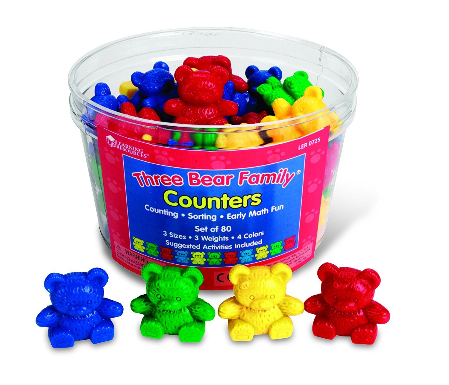 Learning Resources Bear Counters Set, Counting, Color & Sorting Toy