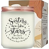 Maybeone Sisters are Like Stars Gifts - Christmas, Mother's Day, Birthday Gifts for Sister - Lavender Scented Candle
