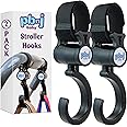 PBnJ baby Stroller Hooks 2 Pack Organizer Clip Travel Purse Shopping Diaper Bags