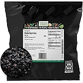Frontier Co-op Dried Elderberries, 1lb Bulk Bag, European Whole | Kosher & Non-GMO Elderberry Dried Fruit for Elderberry Powd