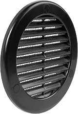 Vent Systems Ø100 mm Round Soffit Vent Cover Pack 2 Black with Mounting Neck view 8