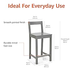 Amazon Basics Wooden Bar Stool with