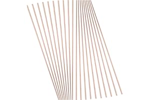 UAUAFIFI Pure Copper Round Rod 1/8"Dia 13"Length Bare Copper Cu Metal Rod for DIY, Industry, Decoration (1/8x13inch, 20Pcs)