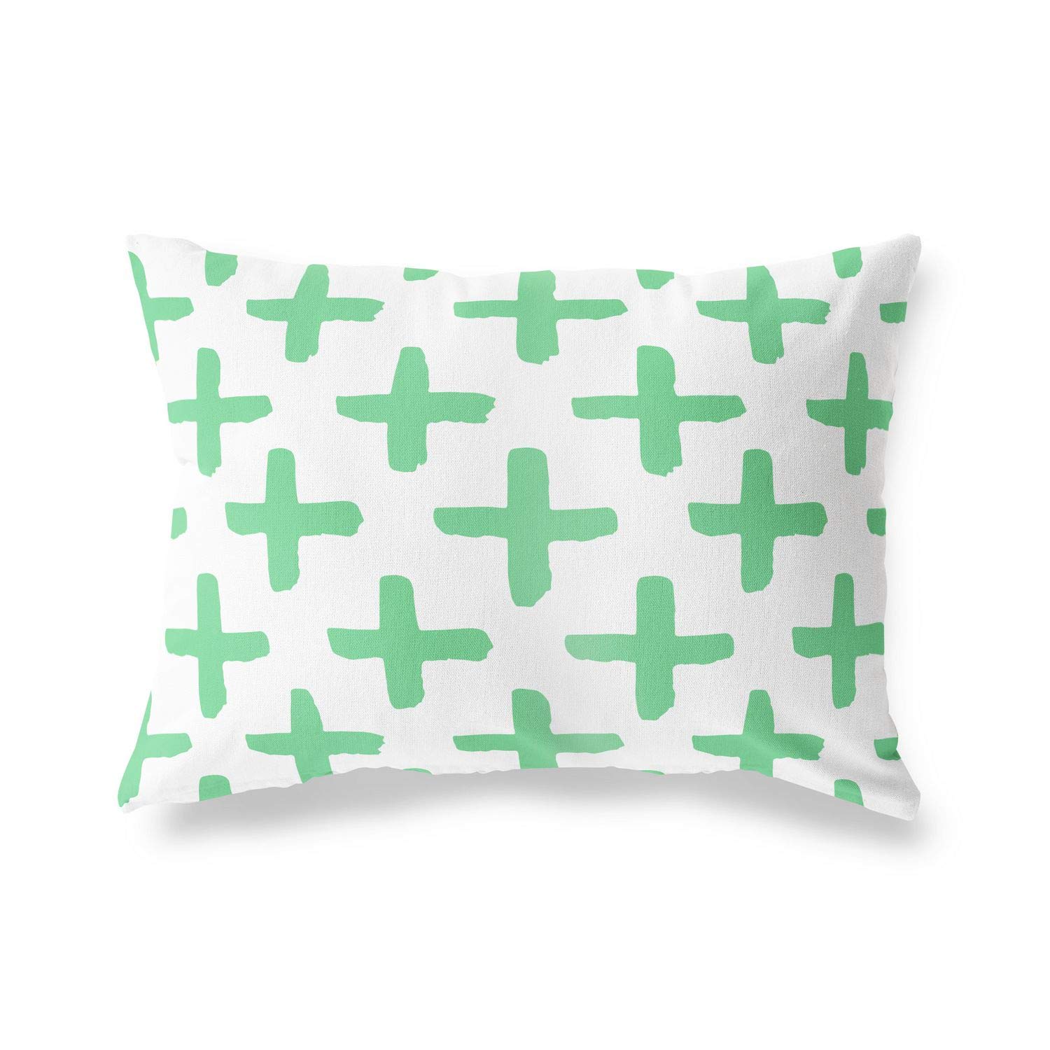 BonaMaison Decorative Cushion Cover, Petrol Green-White Throw Pillow Covers, Home Decorative Pillowcases for Livingroom, Sofa, Bedroom, Size: 45X60 Cm - Designed and Manufactured in Turkey