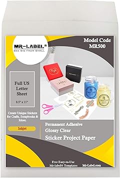 amazon clear sticker paper