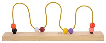 Skillofun Wooden Bead Shuttle - Zig Zag, Multi Color