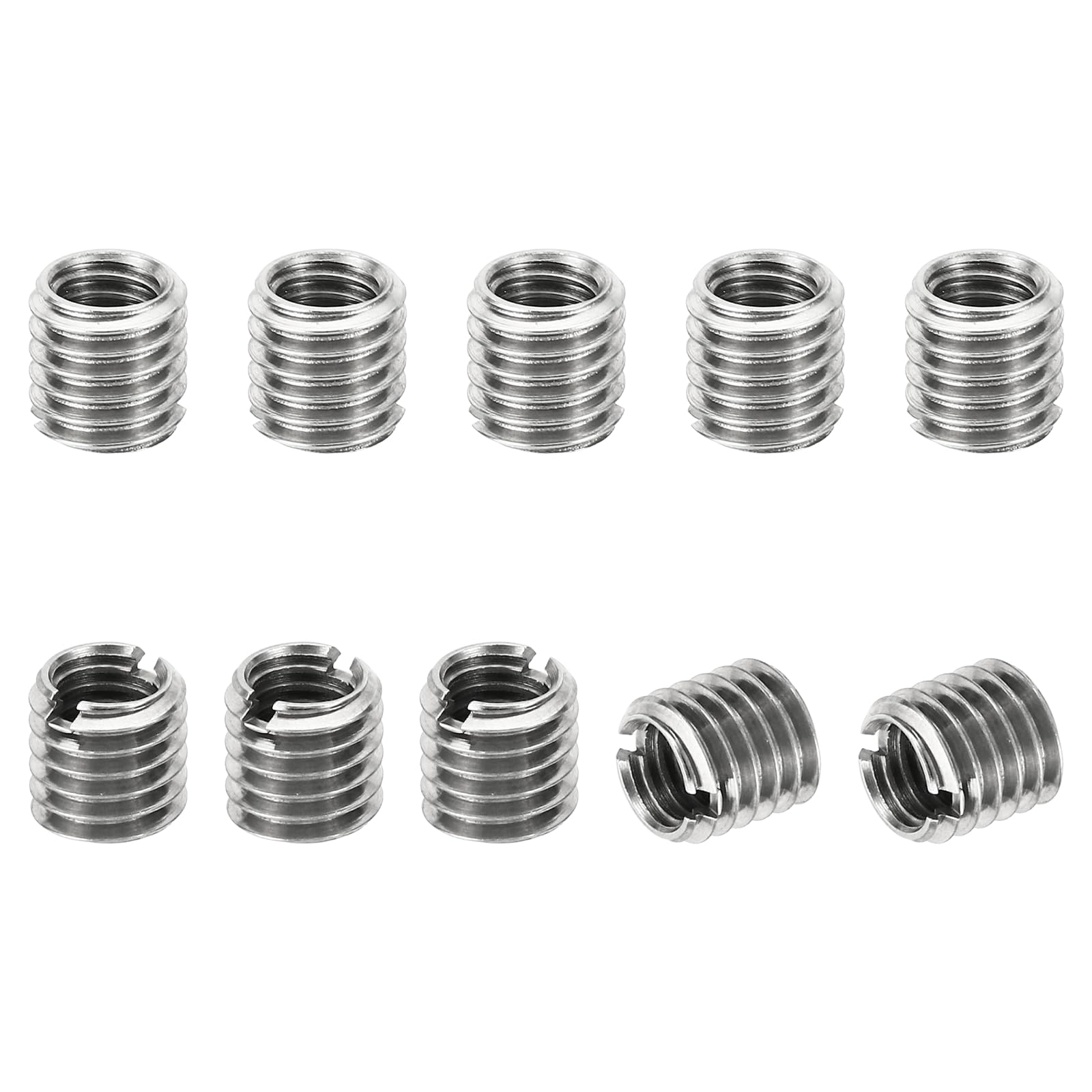 PATIKIL Thread Adapters Sleeve Reducing Nut, 10 Pcs M8*1.25 Male to M6*1 Female Repairing Insert Nut Screw Reducer Conversion Stainless Steel Fastener 8mm โ image 1