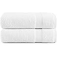 Lane Line White Bath Sheets 100% Cotton, White Bath Towels Large, Oversized Turkish Bath Towels for Adults Set of 2, Luxury Bath Sheets Set in 35x66 inches - White