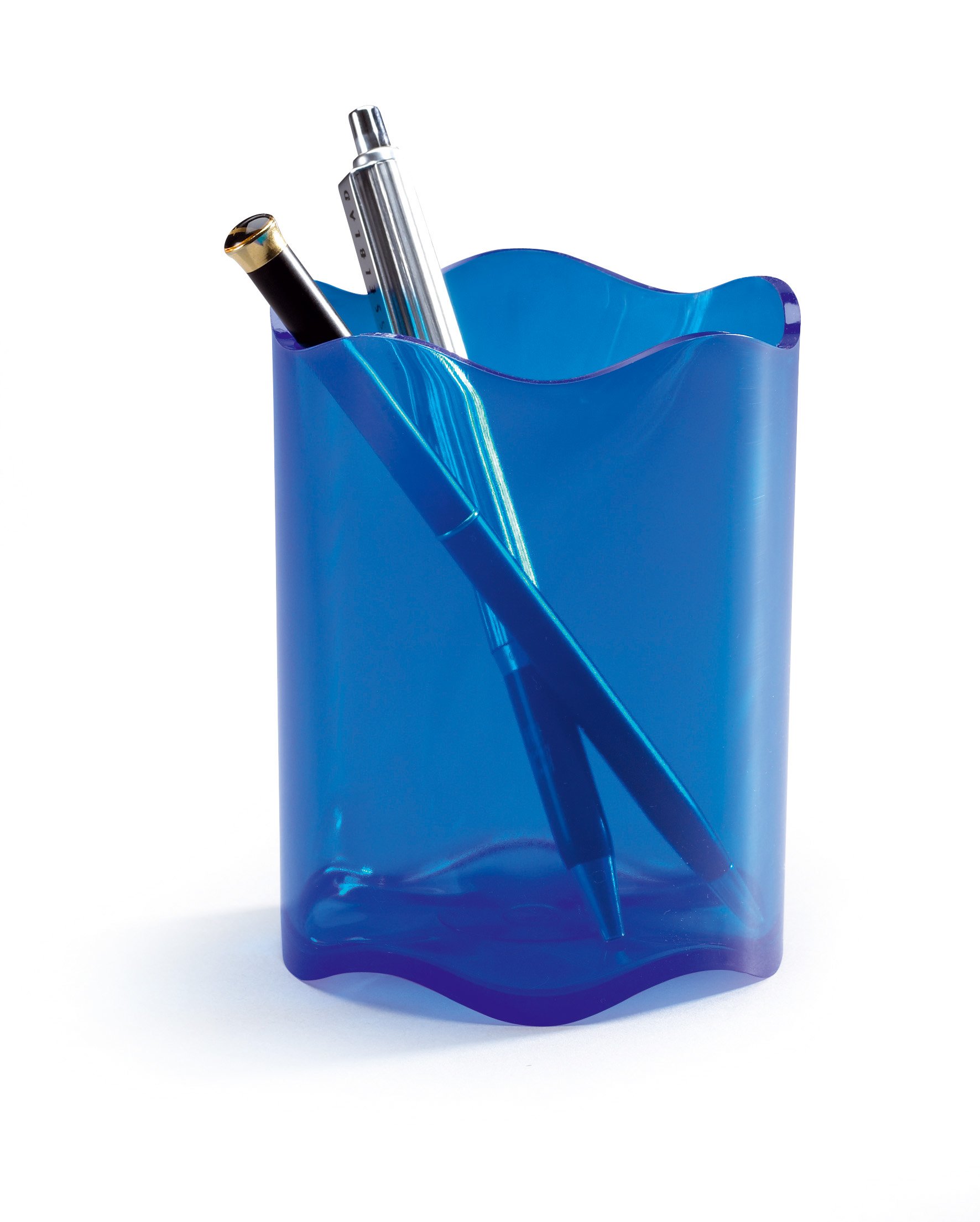 Durable Trend Pen Pot Plastic - Translucent Blue Ref 1701235540,H 10,2 x Ø 8 cm
