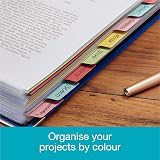 Elba A4+ Yellow 10 Part Dividers 10 Pack for Punched Pockets Office School view 7