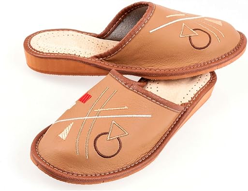 ladies leather slippers