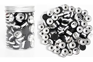 CHUDENG 20mm Black Flip Top Caps-100 Pcs Aluminum-Plastic Black Caps for Glass Vial