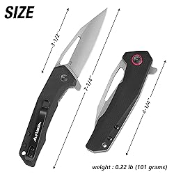 FLISSA Pocket Knife, Folding EDC Knife, 3.25 inch