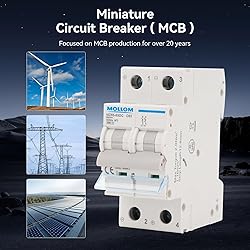 MOLLOM DC 2 Pole Miniature Circuit Breaker,400V