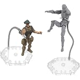 NovaViva 2Pack Stop Motion Rig Stand, Stainless Steel, Silver, Wire, Stop Motion Animation Kit, Action Figure Holder