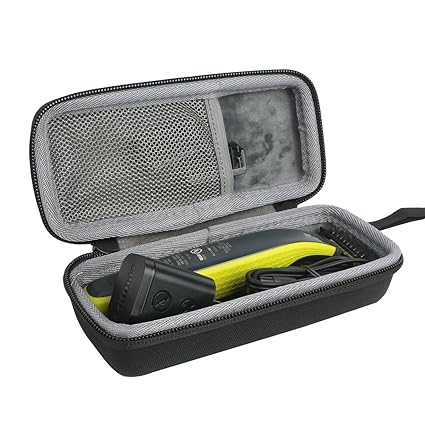 co2CREA Hart Reise Schutz Hülle Etui Tasche für Philips One Blade Rasierer QP2520 QP2530 Bartschneider (schwarz 2)