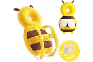 GENERIC Baby Head Protector Backpack: Bee Soft Landing & Safety Toddler Fall Protection for Baby Crawling & Walking &Falling-Back Cushion for Infant