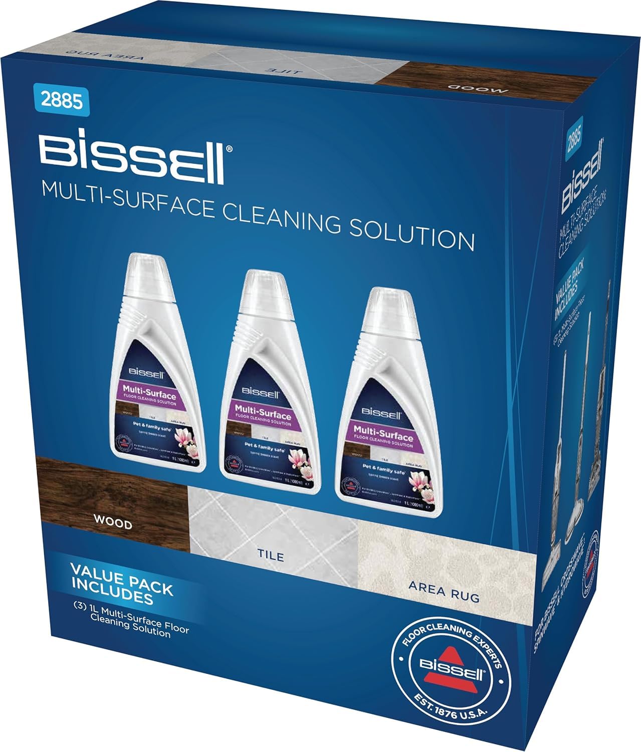 BISSELL Mehrflächen-Bodenreinigungslösung, 3er-Pack, 1 L, 2885 2
