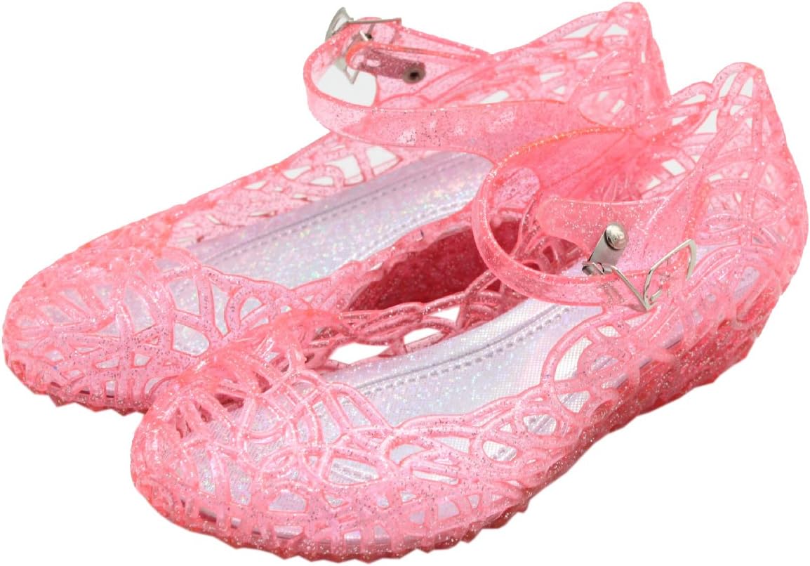 Vokamara Princess Girls Sandals Jelly Mary Jane Dance Party Cosplay Shoes for Kids Toddler