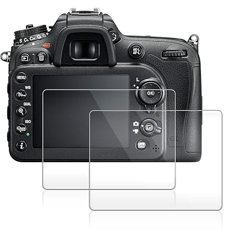 Kamera Display Schutz für Nikon D7100 D7200 D850 D800 D600 D610, AFUNTA Anti-Kratzer 9H LCD gehärtetes Glas (2 Packung)