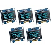 Hosyond 5 Pcs 1.3 Inch IIC I2C OLED Display Module 128x64 Pixel SH1106 Screen Module Compatible with Arduino/Raspberry Pi (Blue)