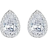 EVER FAITH Cubic Zirconia Wedding Stud Earrings, Gorgeous Teardrop CZ Bridal Drop Earrings for Women Bridesmaids