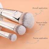 TEOYALL Flat Angled Brushes - Foundation, Concealer, Bronzer Set (3 Sizes) view 2