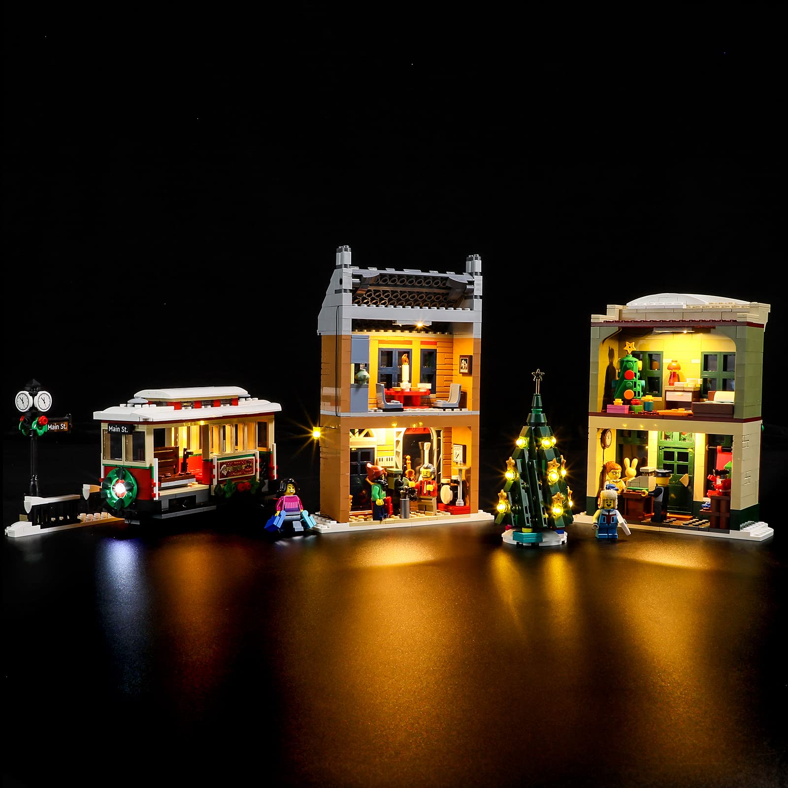 GEAMENT LED Light Kit Compatible with LEGO Holiday Main Street - Lighting Set for Creator 10308 Model (Building Set Not Included)