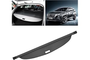 DiffCar® Cargo Cover for Hyundai Tucson 2026 2025 2024 2023 2022 (Hybrid & Gas), for Hyundai Tucson 2025 Accessories Organizer Security Shade Shield Retractable Black Trunk Cover Car Accessories