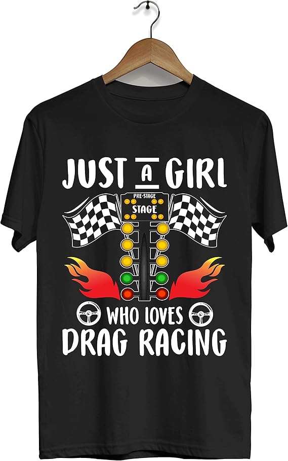 Just A Girl Who Loves Drag Racing TShirt Funny Race Car