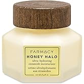 Farmacy Ceramide Face Moisturizer - Honey Halo Ultra Hydrating Facial Moisturizer with Buckwheat Honey + Ceramides - Helps Restore Barrier + Replenish Dryness - Plumping Skin Care for Dry Skin (100ml)