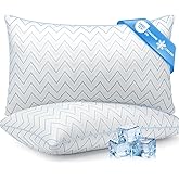 DIORIS Pillows Queen Size Set of 2 - Luxury Hotel Collection Cooling Bed Pillows for Sleeping, Breathable Medium Firm Down Alternative Microfiber Filled Pillows for Back, Stomach Sleepers