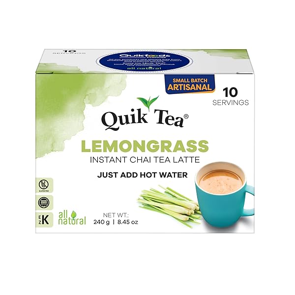 QUIKTEA LEMONGRASS CHAI TEA LATTE – 10 COUNT,...
