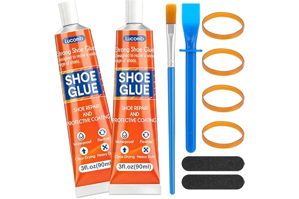Shoe Glue Soles Repair| 180 ML Heavy Duty Clear Shoe Sole Repair Glue, Waterproof, High-Strength Adhesive, Dries in 24 Hrs| S