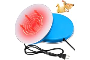 HORTSUN Heated Chicken Waterer Poultry Water Heater Warmer Base Heated 110v Chicken Water Heater Electric for Winter Deicer Poultry Founts Coop Accessories with 59 Inch Cord(Large, 65W)