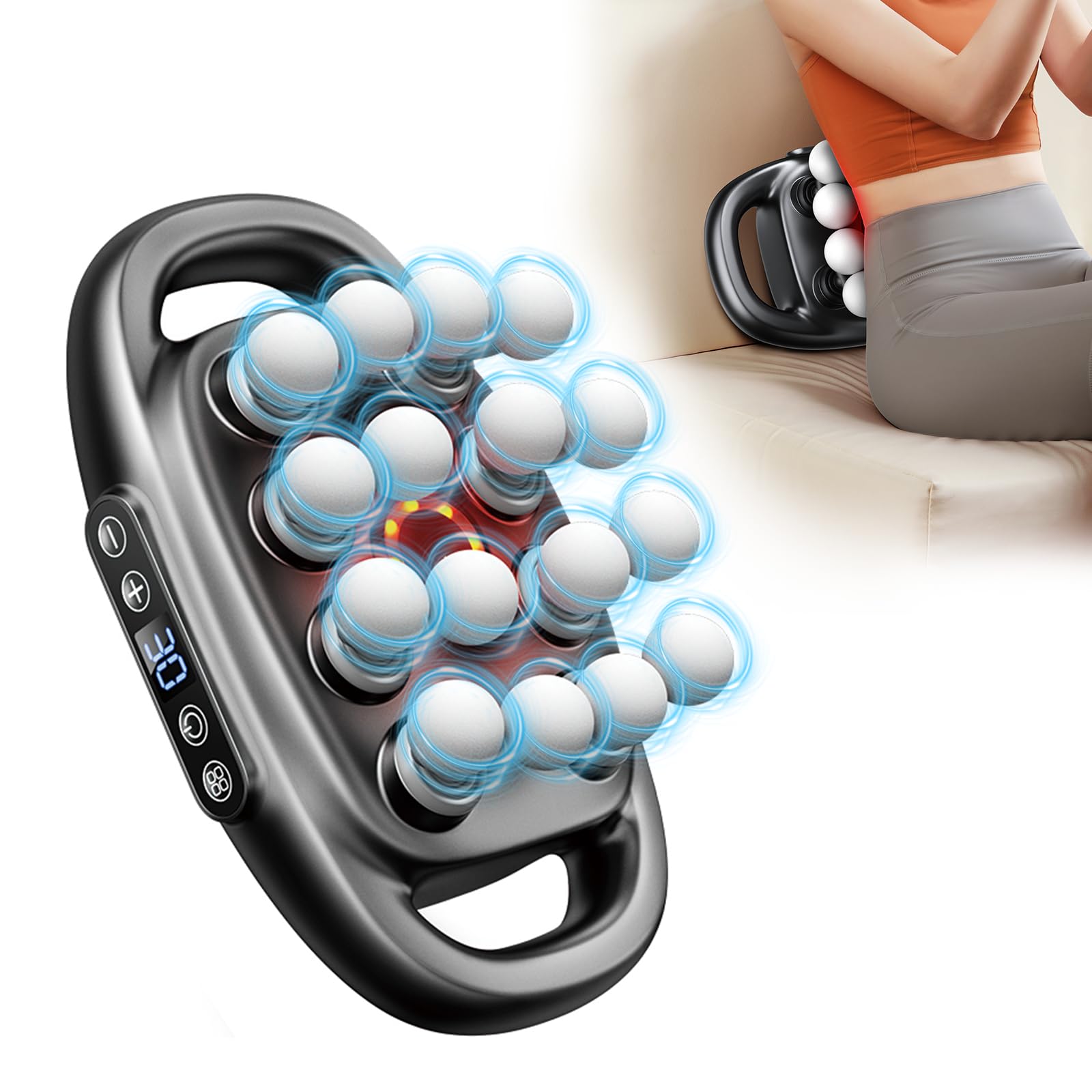 Photo 1 of 16-Head Massage Gun Kit, With 3 Modes And 30 Levels Of Adjustable Strength, Electric Deep Tissue Massager For Neck, Shoulder, Back, Leg Muscle Pain Relief, Ideal Gift For Women, Men, Moms And Dads