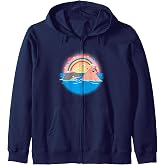 Family Guy Peter Dolphin &amp; Rainbow Zip Hoodie