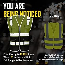 COOLJOB 9 Pockets Reflective Mesh Safety Vest for