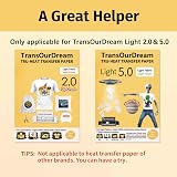 TransOurDream Transfer Tape for Vinyl Inkjet 10 Sheets A4 Light Heat Transfer view 6