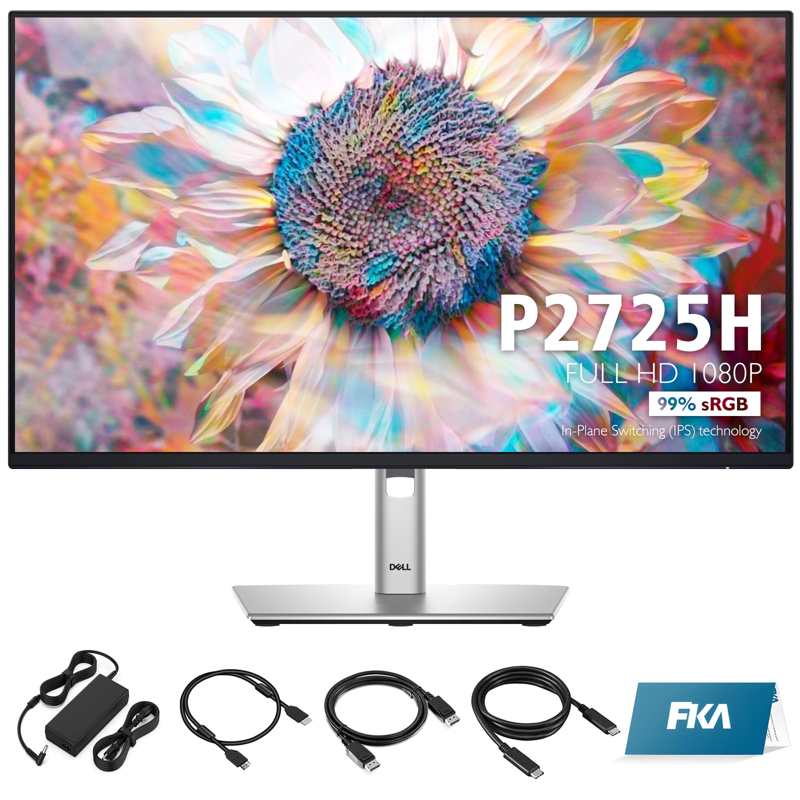 Dell P2725H Monitor - 27 Inch, Full HD 1080p