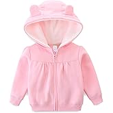 Hikido Baby Girls Boys Warm Adorable Hooded Zip Coat for Fall Spring Outerwear 3-24M Kids Jacket